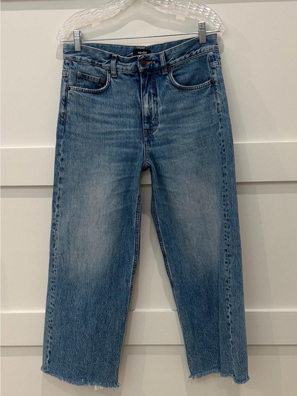 ME & EM Cropped Jeans in Medium Blue